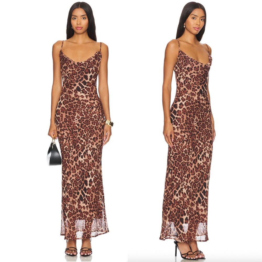 SNDYS Skin Maxi Dress in Leopard